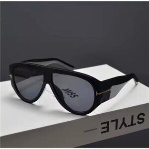 Retro Classic Thick UV400 Sunglasses Oversized Pilot Women Sunglasses T-shaped